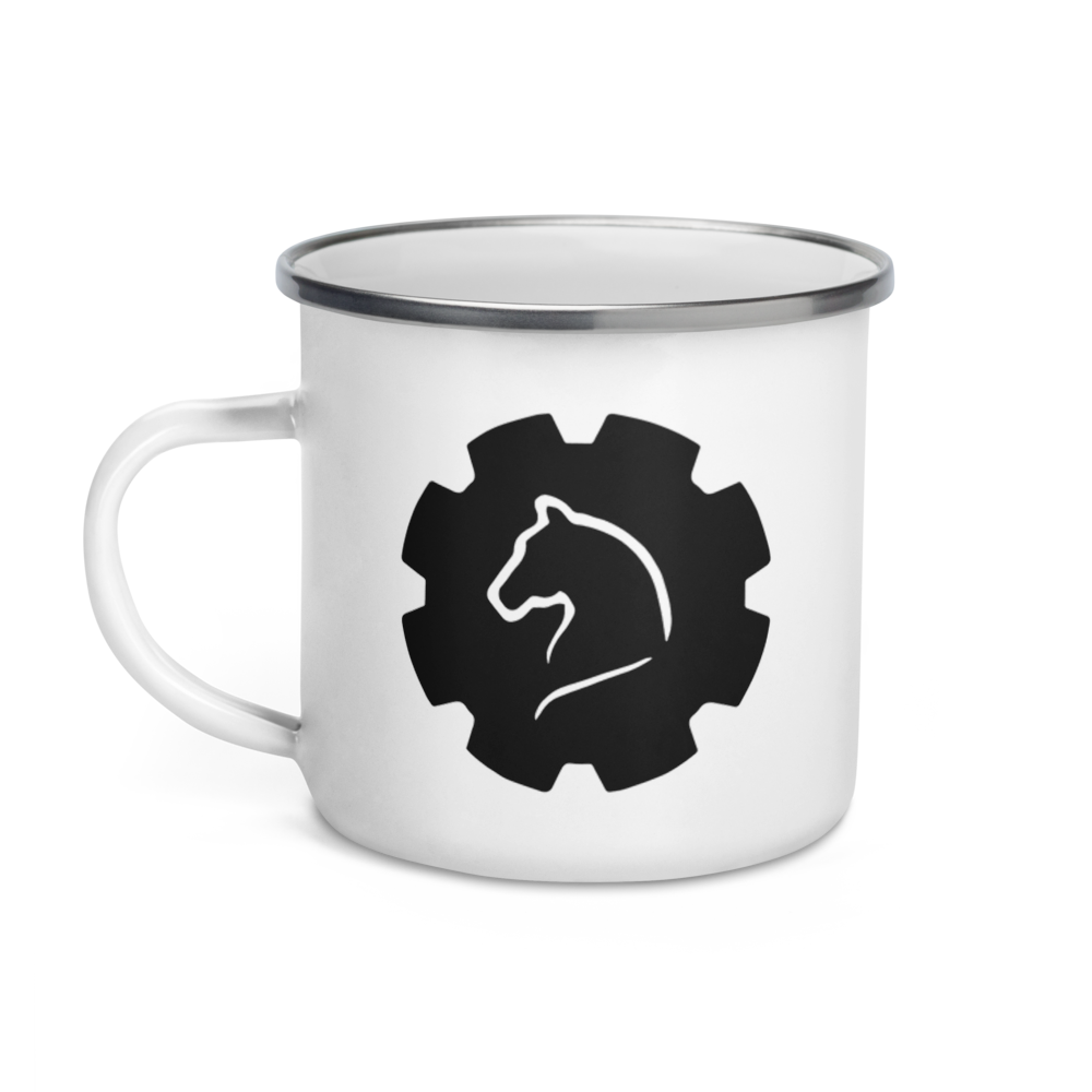 TUS-90020 Emaillebecher #druck # logoschwarz