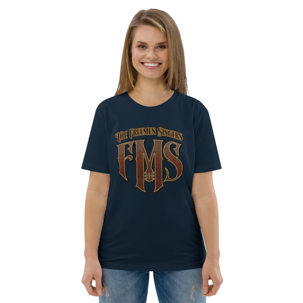 FMS-10080 Unisex Baumwoll-T-Shirt #bio #logo-front-gross